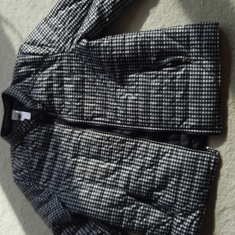 Chico's Black and White Quilted Jacket